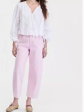 On 34th Pastel Pink Barrel jeans